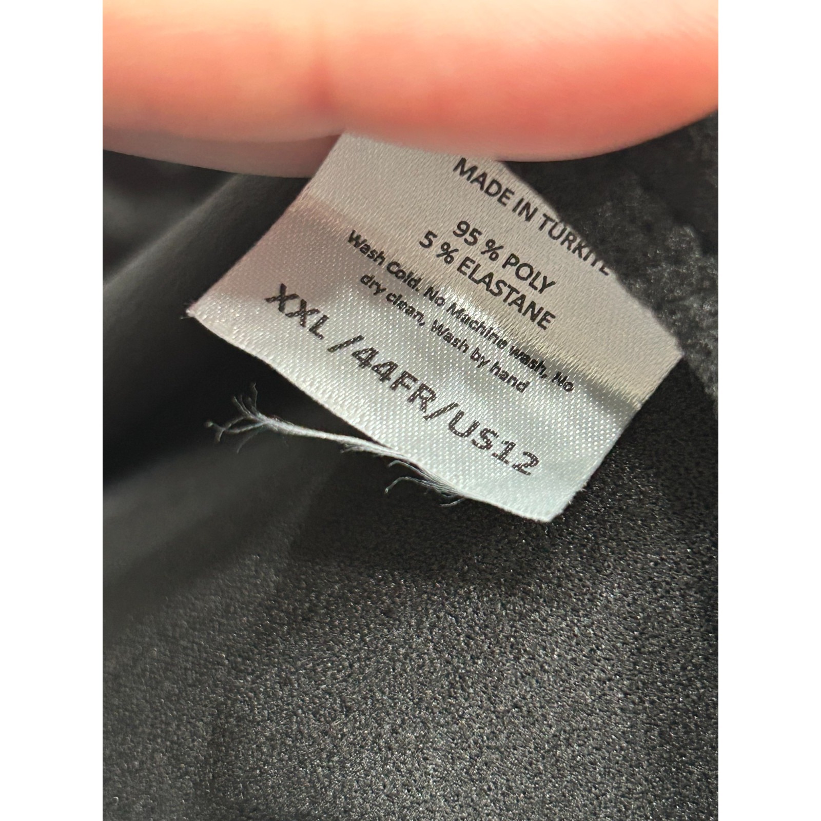 Nwt La Femme Apero Liza Pants Womens 12 Black Rib Knit Wide Leg Palazzo — image 6 of 8
